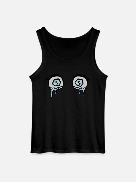Comic Eyes Tears Sad - Gildan Men’s Tank Top - black