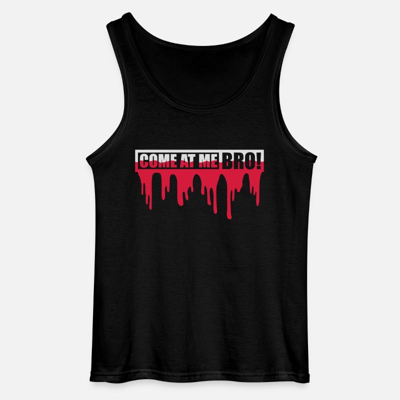 come at me bro - Gildan Men’s Tank Top - black