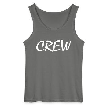 Crew - Débardeur Gildan Homme - charbon - Devant - AI Model Male 185 dark (185cm)