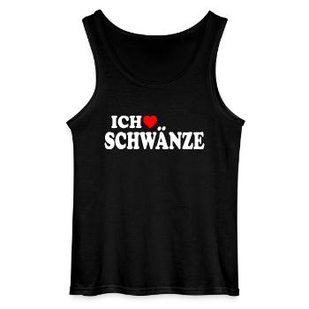 Ich liebe schwänze - Gildan Männer Tank Top - Schwarz - Vorne - AI Model Male 185 dark (185cm)
