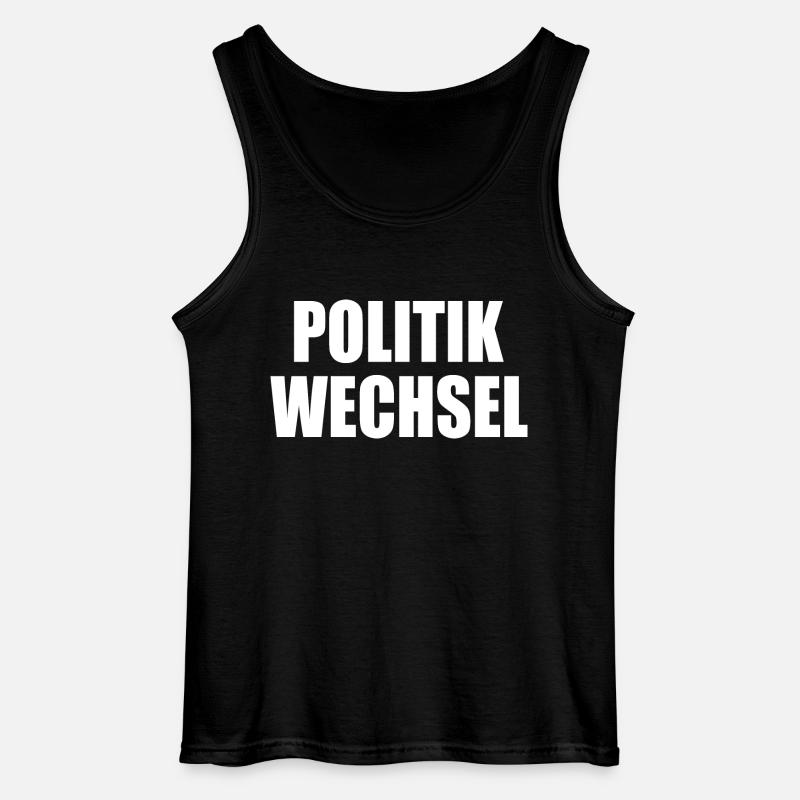 politikwechsel - Gildan Männer Tank Top - Schwarz