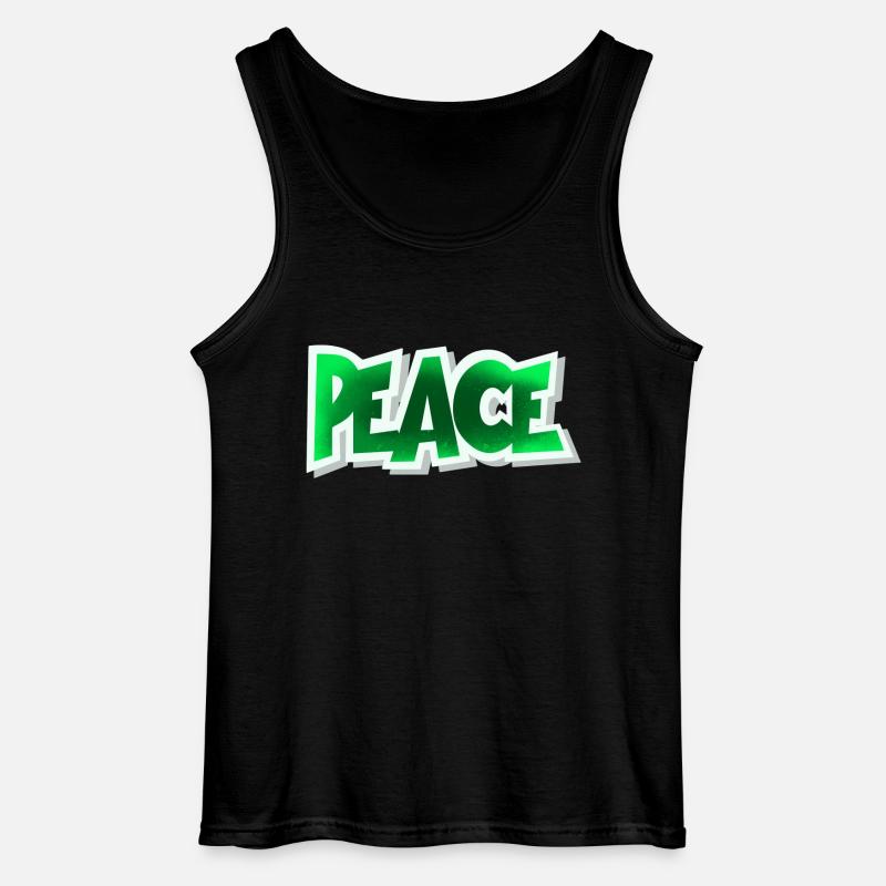 Peace - Gildan Männer Tank Top - Schwarz
