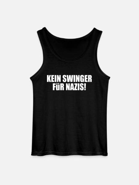 No swinger for nazis - Gildan Men’s Tank Top - black