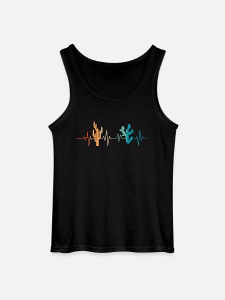 Kaktus Herzschlag - Geschenkidee - Gildan Männer Tank Top - Schwarz