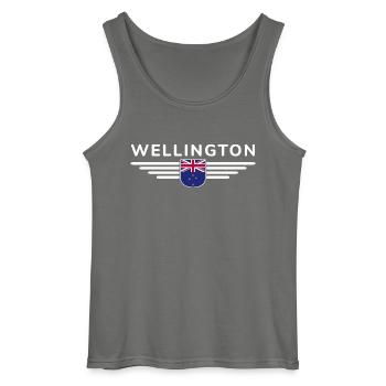 T-shirt Wellington pour les fans néo-zélandais - Débardeur Gildan Homme - charbon - Devant - AI Model Male 185 dark (185cm)