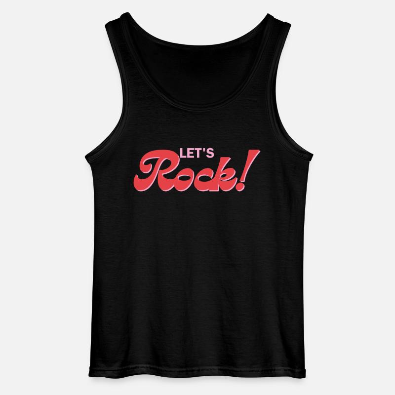 Let's Rock - Rock & Roll - Gildan Männer Tank Top - Schwarz