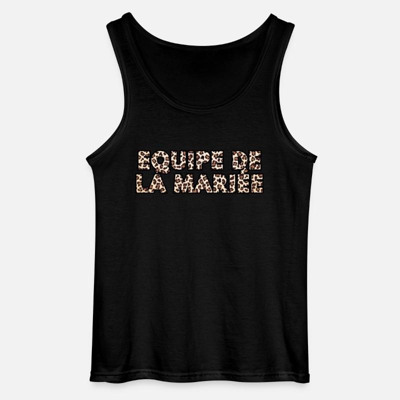 Leopard Bride Team - Gildan Men’s Tank Top - black