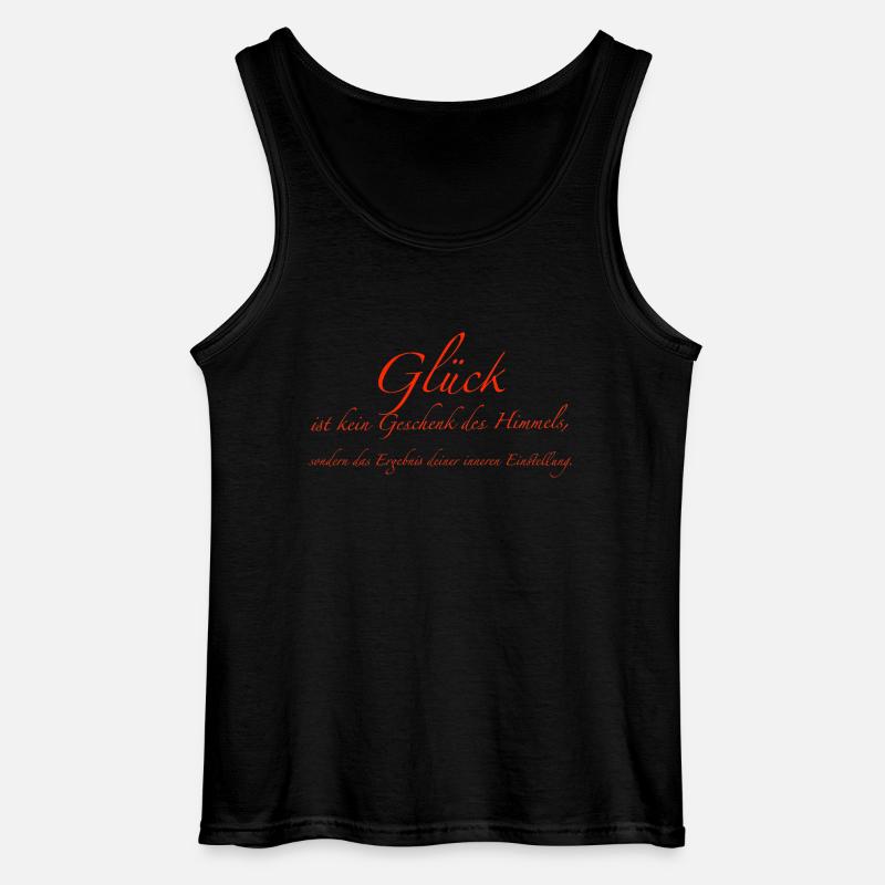 Glück - Gildan Männer Tank Top - Schwarz