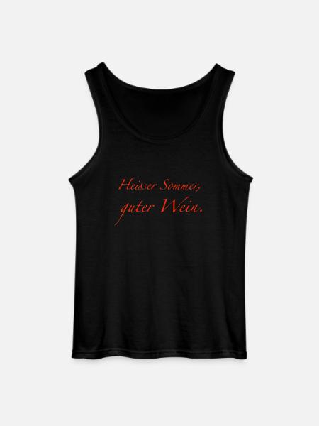 hot summer good wine - Gildan Men’s Tank Top - black