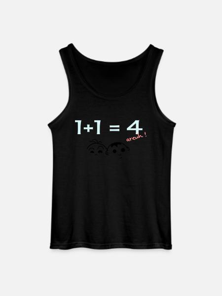 1 + 1 = 4 - Gildan Men’s Tank Top - black
