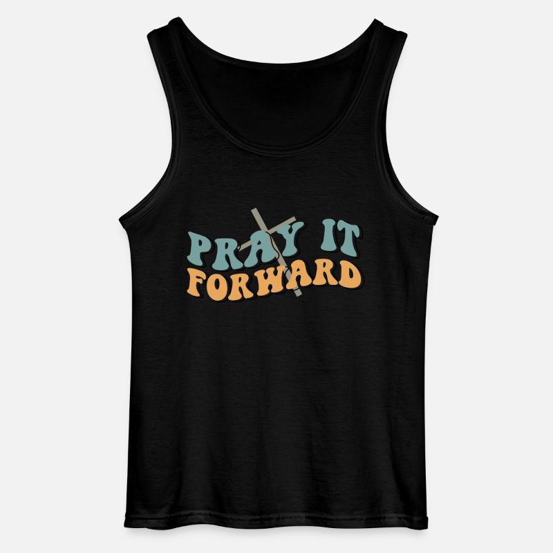 pray it forward - Gildan Männer Tank Top - Schwarz
