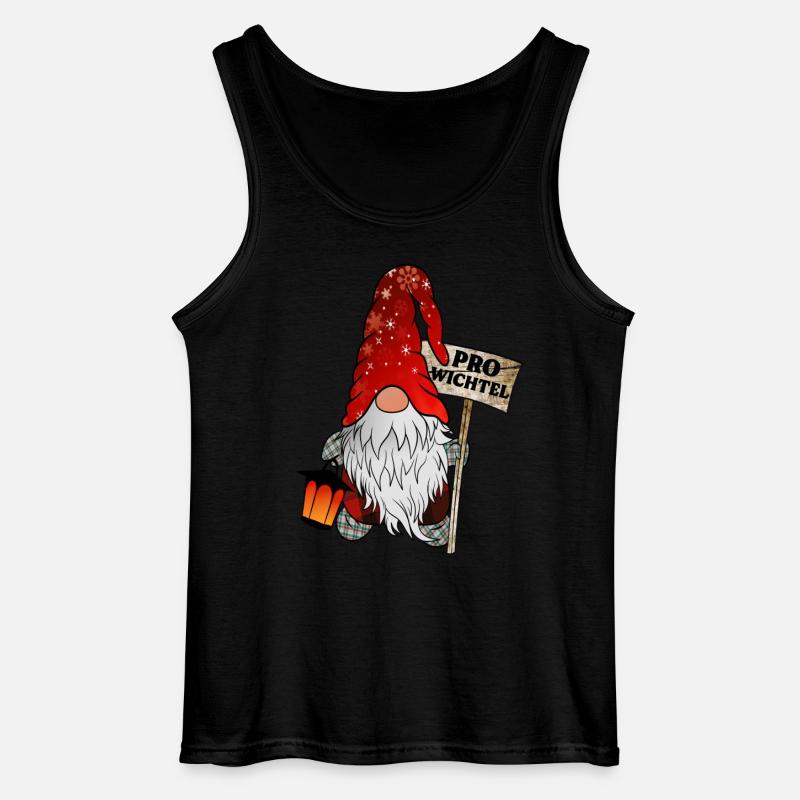 Pro Wichtel – Weihnachtsgnom - Gildan Männer Tank Top - Schwarz