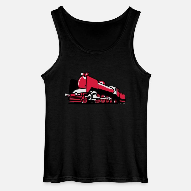 dampflok eisenbahn tender - Gildan Männer Tank Top - Schwarz