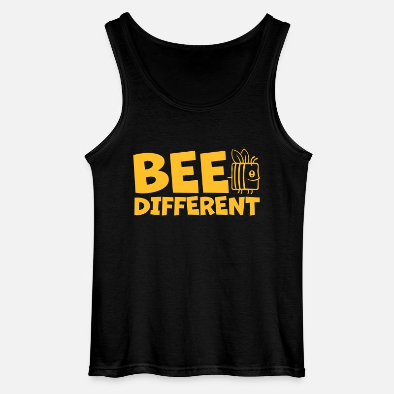 bee different Spruch Zitat - Gildan Männer Tank Top - Schwarz
