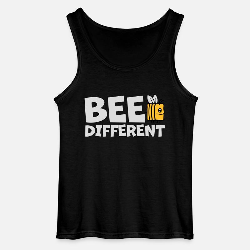 bee different Spruch Zitat - Gildan Männer Tank Top - Schwarz