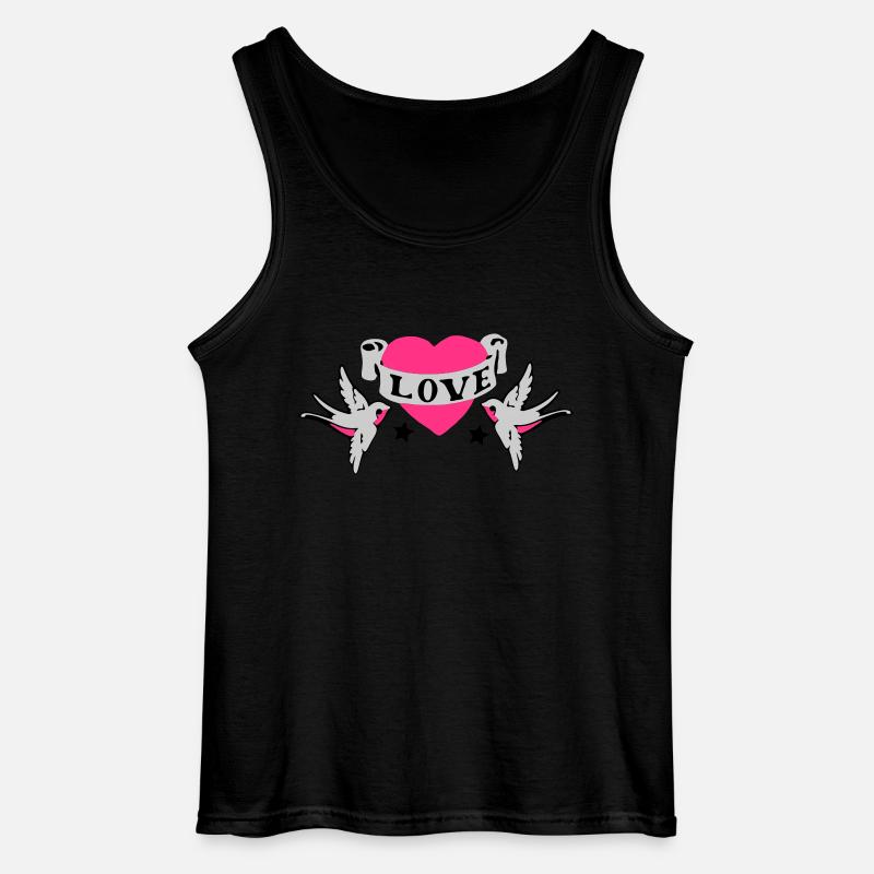 love tattoo - Gildan Männer Tank Top - Schwarz