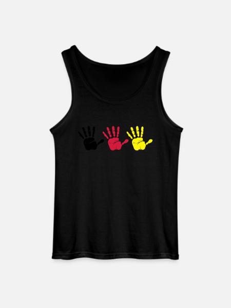 Handprint Trio - Gildan Men’s Tank Top - black