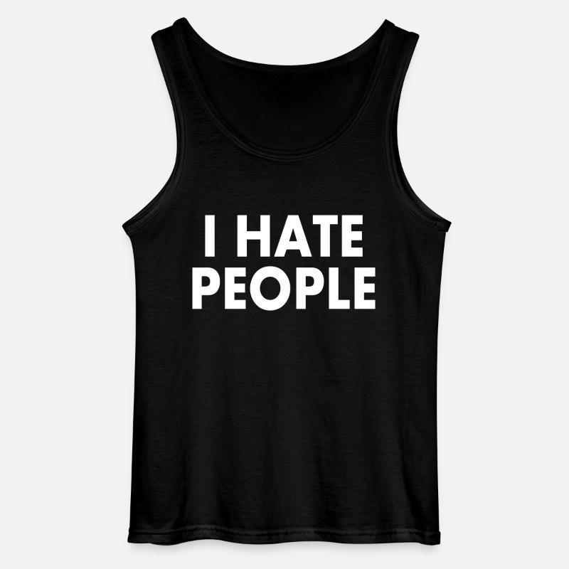 I hate people - Gildan Männer Tank Top - Schwarz