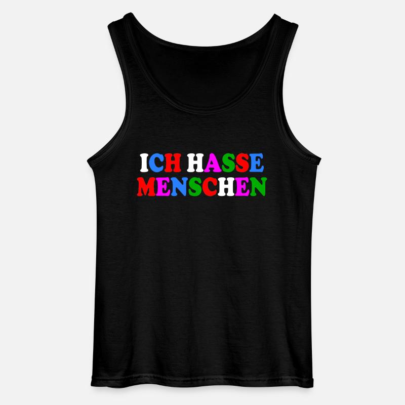 Ich hasse menschen - Gildan Männer Tank Top - Schwarz