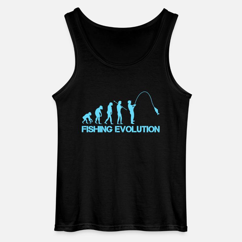 fishing evolution 1 - Gildan Männer Tank Top - Schwarz