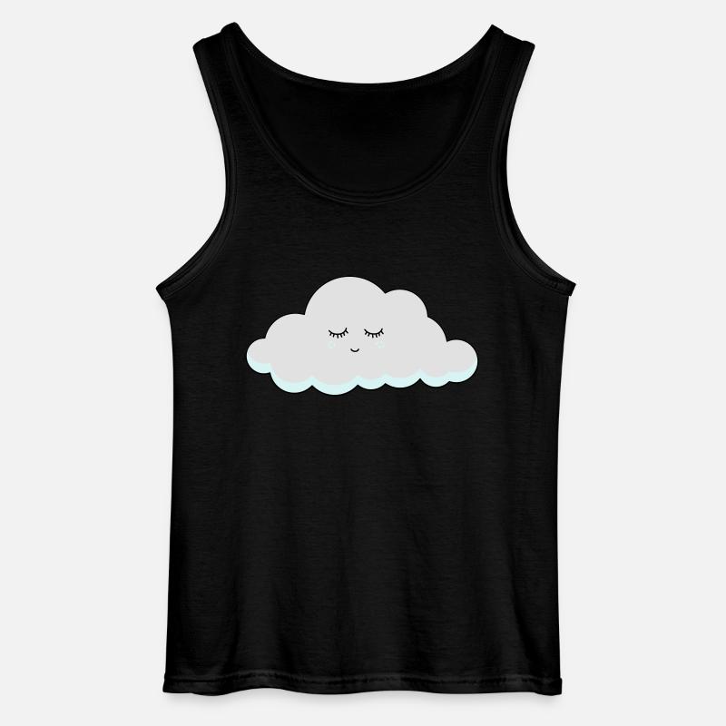 Schlaf Wolke mit Wimpern - Gildan Männer Tank Top - Schwarz