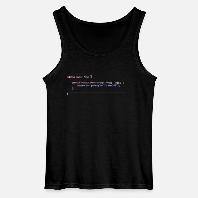 Java Hello World! Geschenkidee - Gildan Männer Tank Top - Schwarz