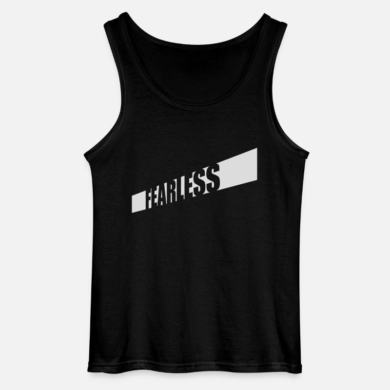 fearless Text Zitat Design - Gildan Männer Tank Top - Schwarz