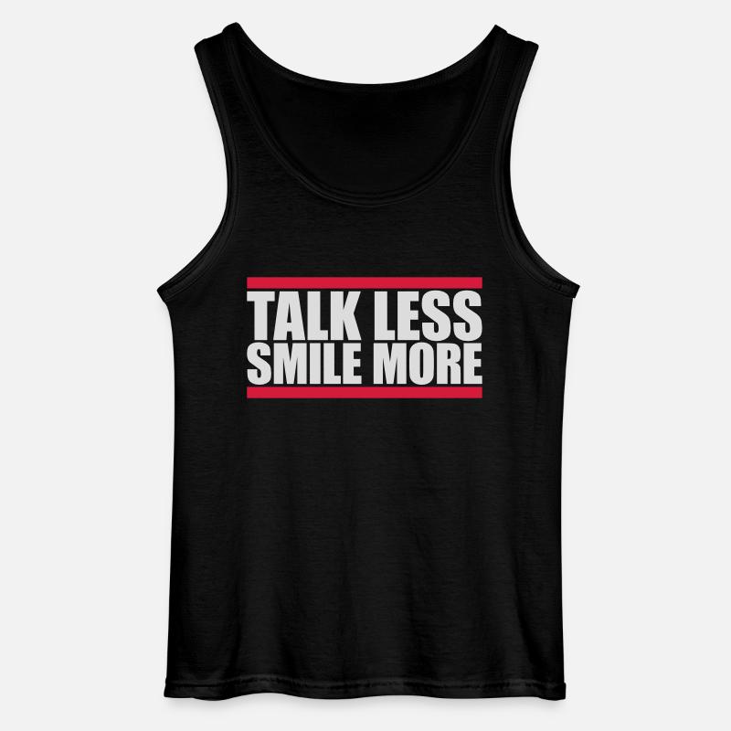 talk less smile more - Gildan Men’s Tank Top - black