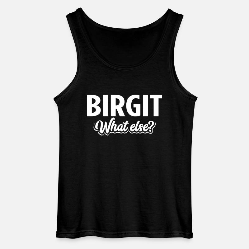 BIRGIT - we - Gildan Männer Tank Top - Schwarz