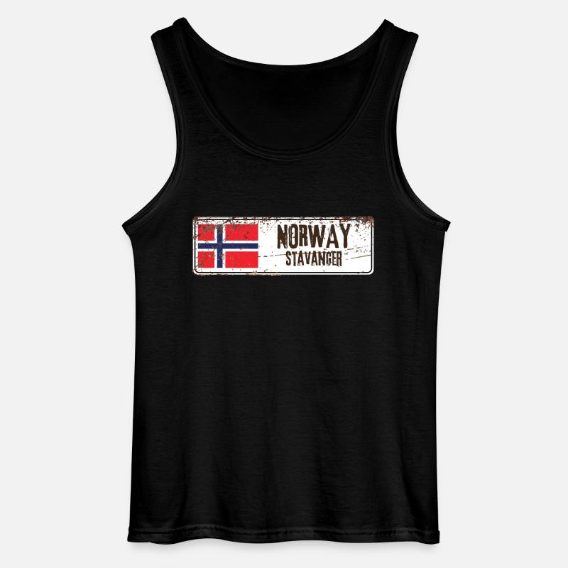 Stavanger, Norwegen - Gildan Männer Tank Top - Schwarz
