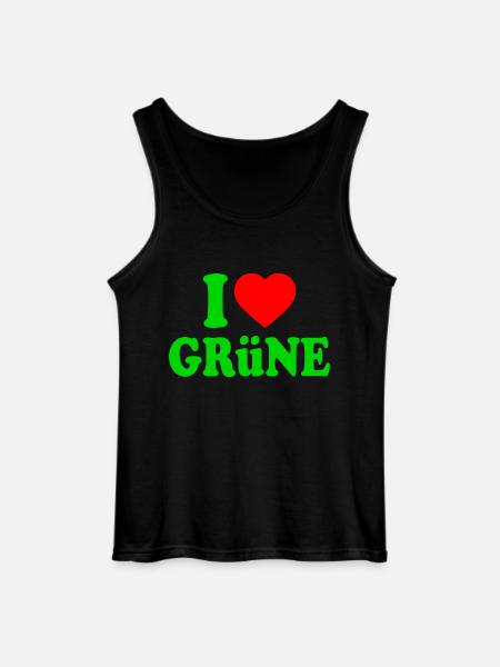 I love green - Gildan Men’s Tank Top - black