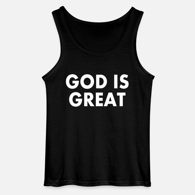 god is great - Gildan Männer Tank Top - Schwarz