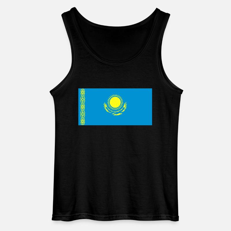 kazakstan flag - Gildan Männer Tank Top - Schwarz
