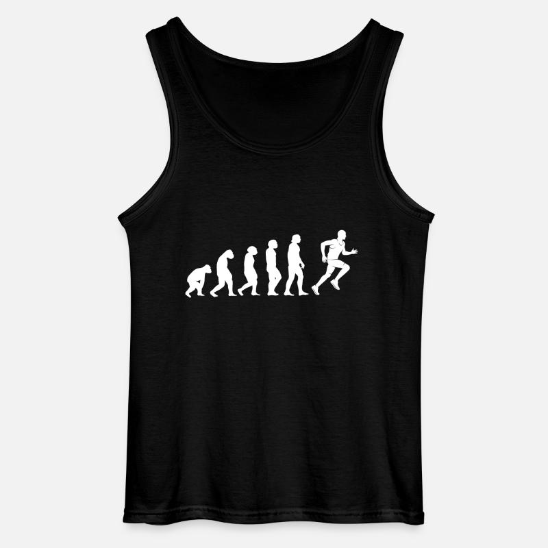 Running evolution - Gildan Men’s Tank Top - black