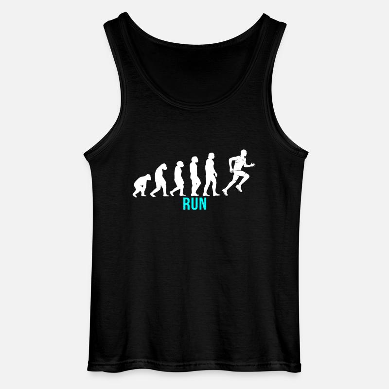 Exécuter Evolution - Débardeur Gildan Homme - noir