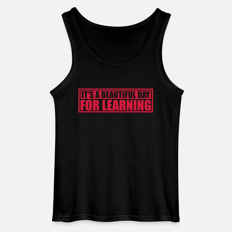 beautiful day for learning - Gildan Männer Tank Top - Schwarz