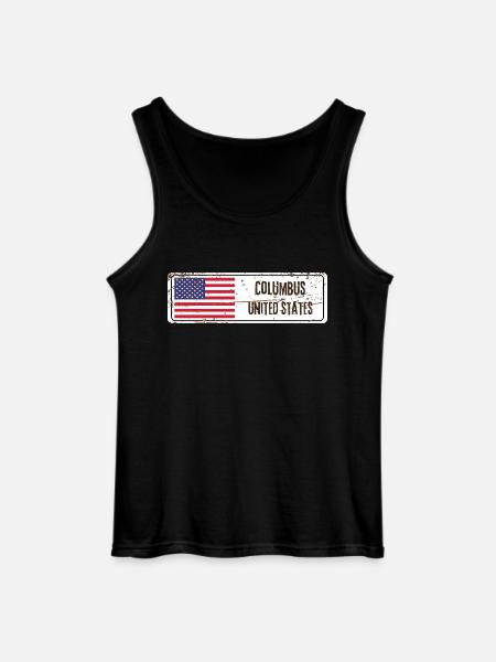 Columbus, USA's flag - Gildan tanktop til mænd - sort
