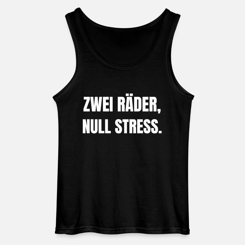 Zwei Räder, Null Stress. - Gildan Männer Tank Top - Schwarz