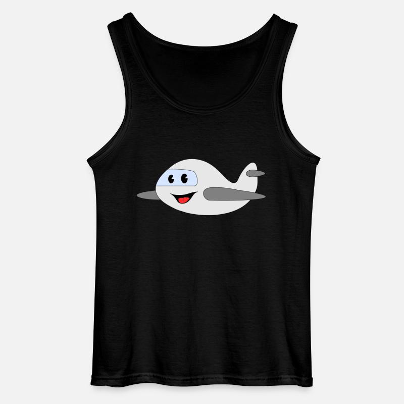 Flugzeug - Gildan Männer Tank Top - Schwarz