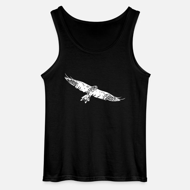 Greifvogel auf breiten Schwingen - Gildan Männer Tank Top - Schwarz