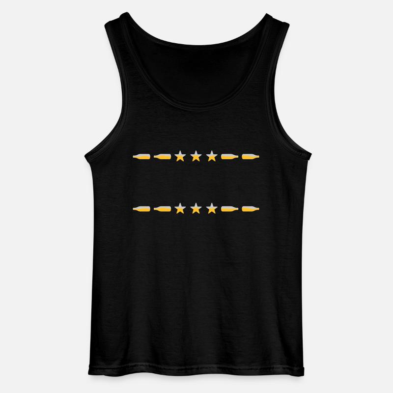 Frame Text Beer Bottles - Gildan Men’s Tank Top - black