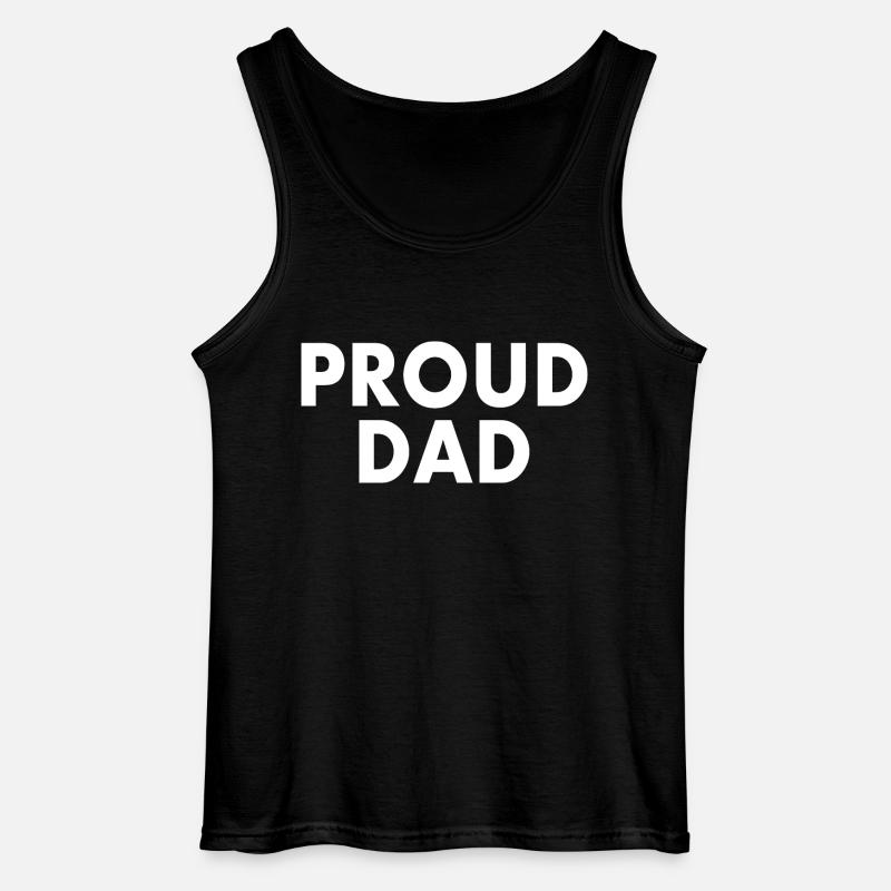 Proud dad - Gildan Männer Tank Top - Schwarz