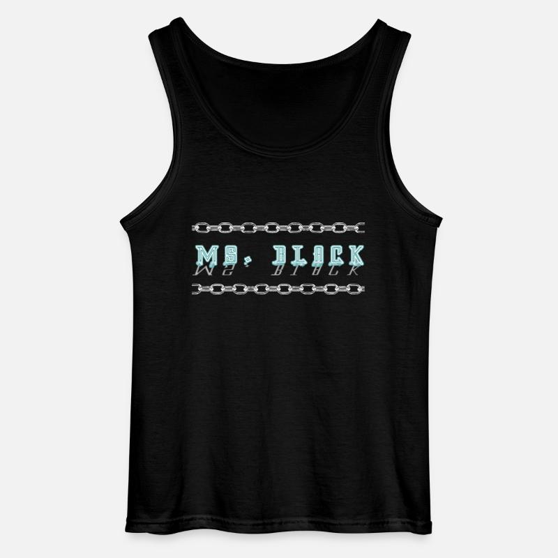 Ms. Black Logo Schrift - Gildan Männer Tank Top - Schwarz