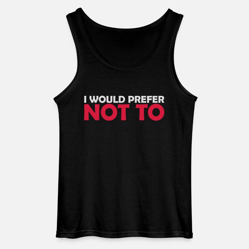 I prefer not to - Gildan Men’s Tank Top - black