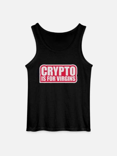 crypto is for virgins - Gildan Men’s Tank Top - black