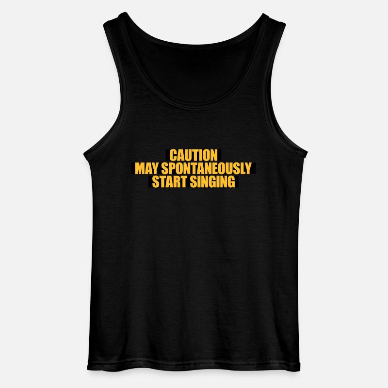 may spontaneously start singing - Gildan Männer Tank Top - Schwarz