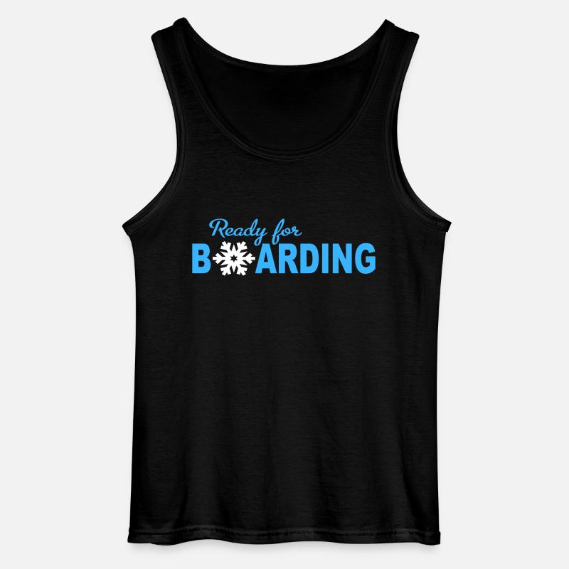 Snowboard - Gildan Männer Tank Top - Schwarz