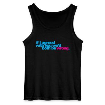 If I agreed... - Débardeur Gildan Homme - noir - Devant - AI Model Male 185 dark (185cm)