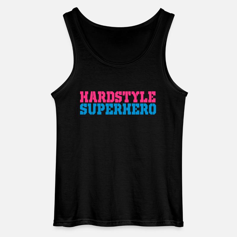 Hardstyle Superheld - Gildan Männer Tank Top - Schwarz