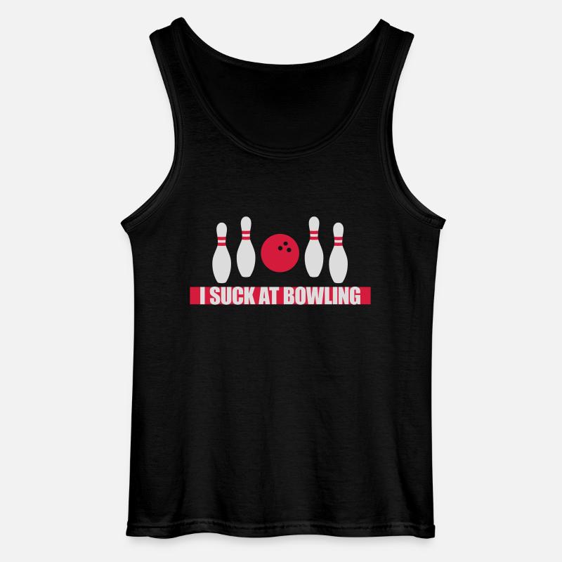 I suck at bowling - Gildan Männer Tank Top - Schwarz